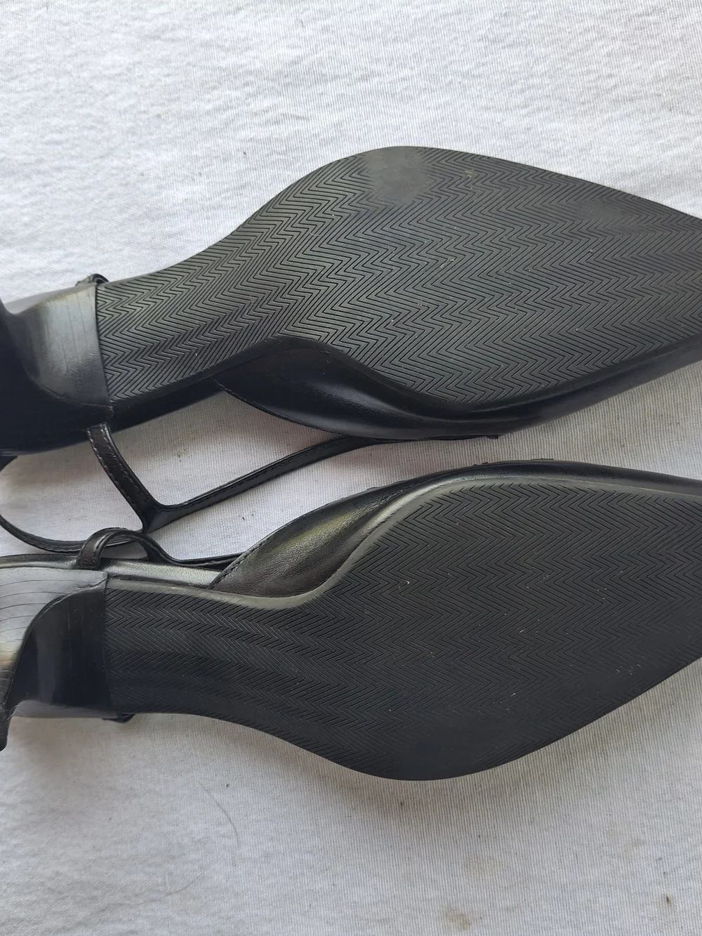 Talbots Black Slingback Heels with Bow Accent